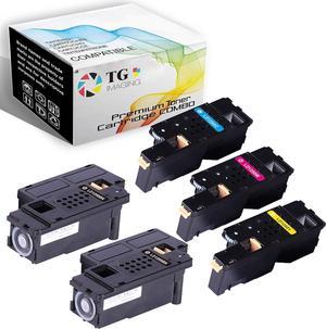 (5 Pack, Extra Black) Compatible C5GC3 Toner Cartridge (2B+CYM) Replacement for Dell 1250 810WH Work in 1250c 1355cn Printers, Sold by TG Imaging