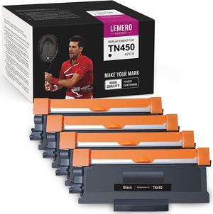LemeroUexpect Compatible Toner Cartridge Replacement for Brother TN450 TN-450 TN420 TN-420 for Brother Intellifax-2840 HL-2270DW 2280DW 2240 2230 MFC-7860DW 7360N 7240 DCP-7065DN Printer (Black,4P)