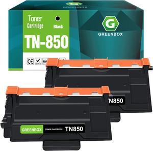 GREENBOX Compatible Toner Cartridge Replacement for Brother TN850 TN-850 TN-820 TN820 for Brother DCP-L5500DN DCP-L5600DN MFC-L5700DW HL-L5000D MFC-L5800DW MFC-L5850DW HL-L5100DN Printer (2 Black)