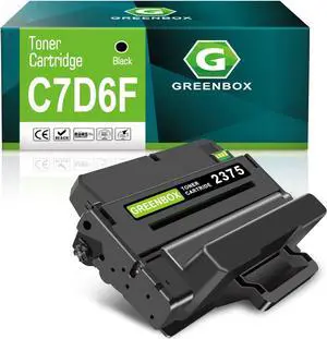 GREENBOX Compatible C7D6F Toner Cartridge Replacement for Dell C7D6F B2375DNF 2375DNF for B2375 B2375DN B2375DNF B2375DFW 2375 C7D6 8PTH4 593-BBBI 593-BBBJ Printer (1 Black, High Yield 10,000 Pages)