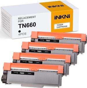 TN660 Compatible Toner Cartridge Replacement for Brother TN-660 TN630 High Yield for HL-L2300D DCP-L2540DW MFC-L2700DW MFC-L2740DW Printer Toner (Black, 4-Pack)