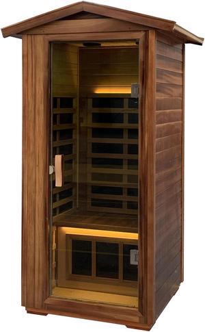 Red Cedar Single Outdoor Sauna Outdoor Indoor Wooden Sauna Room
