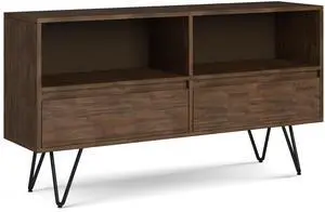 Chase - Low Bookcase - Rustic Natural Aged Brown