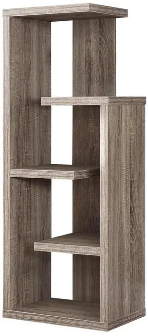 Bookshelf, Bookcase, Etagere, 4 Tier, 48"h, Office, Bedroom, Brown Laminate, Contemporary, Modern