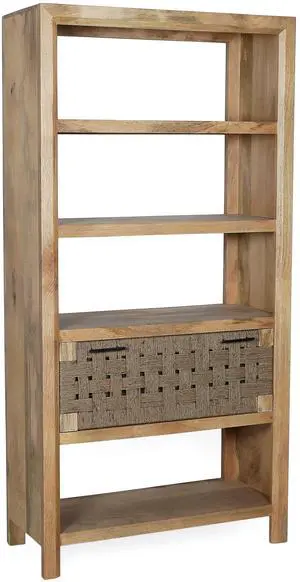 36x15x72" Shelf With Drawer,Natural