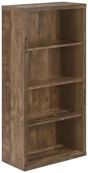Bookshelf, Bookcase, Etagere, 5 Tier, 48"h, Office, Bedroom, Brown Laminate, Contemporary, Modern