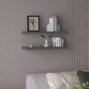 Ecco 31.5" Wide  Floating Shelves Set of 2, Shelves for Wall Decor for Bedroom, Bathroom Storage Shelves, Book Shelves for Living Room
