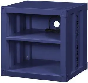 Cargo Blue Finish Nightstand W/USB