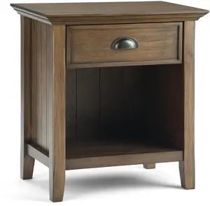 Acadian - Bedside Table - Rustic Natural Aged Brown