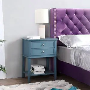 Chic Teal Contemporary Nightstand