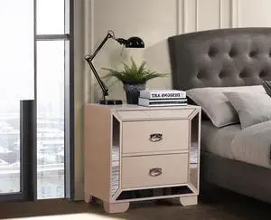 Contemporary Pearl Nightstand With Versatility
