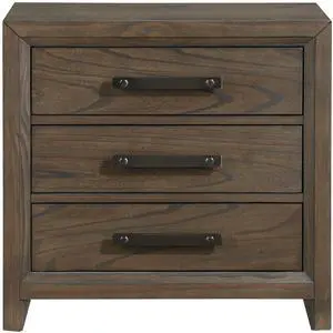 Dark Walnut Finish Nightstand of 3 Drawers Classic Design Bedroom Furniture 1pc Dark Walnut Finish Nightstand of 3 Drawers Classic Design Bedroom Furniture 1pc