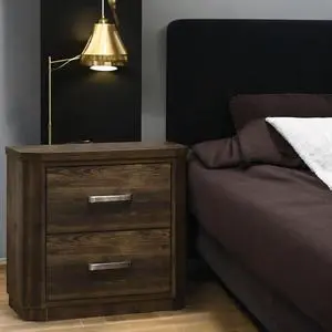 Elettra Rustic Walnut Finish Nightstand
