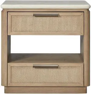 Two Drawer Nightstand with Rope Drawer Fronts Two Drawer Nightstand with Rope Drawer Fronts