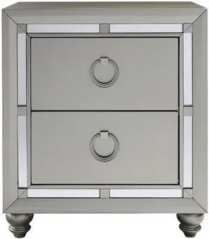 CHLOE GEMSTONE SILVER NIGHTSTAND