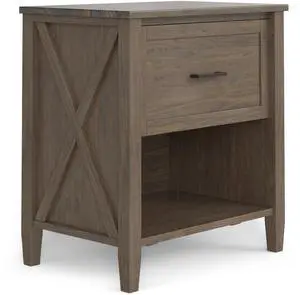 Ela - Bedside Table - Smoky Brown