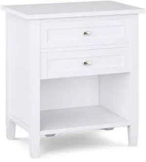 Warm Shaker - Bedside Table - White