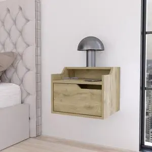 Florence Floating Nightstand with Drawer and Dual-Shelf Display Florence Floating Nightstand with Drawer and Dual-Shelf Display