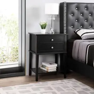 Sleek Black Minimalist Nightstand