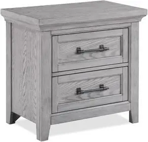 Light Gray Finish 1pc Two Drawers Nightstand Wooden Bedroom Furniture Metal Pull Furniture Light Gray Finish 1pc Two Drawers Nightstand Wooden Bedroom Furniture Metal Pull Furniture