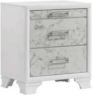 Soul Modern Style Nightstand Made with wood in White  same as B009P309601 (CA inventory)