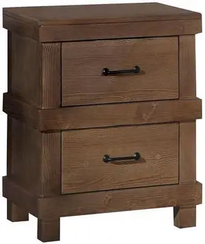 Antique Oak 2-drawer Nightstand