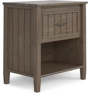 Lev - Bedside Table - Smoky Brown