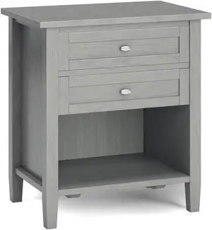 Warm Shaker - Bedside Table - Fog Grey