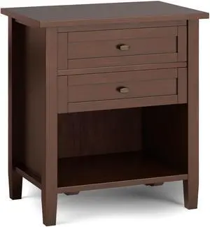 Warm Shaker - Bedside Table - Russet Brown