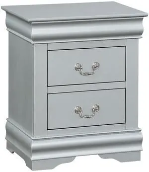 Platinum 2-drawer Nightstand