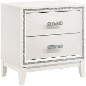 White 2-drawer Nightstand