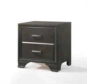 Carine II Gray Finish Nightstand