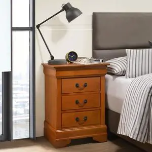 Elegant Oak Finished Nightstand