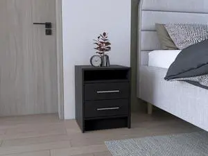 Greter 24"  Two-Drawer Night Stand  With open shelf