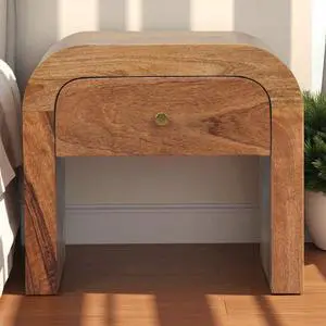 Darcy Nightstand Solid Wood, Single Box,Oak