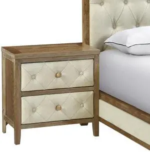 Beautiful Walnut Finish Nightstand 1pc Designed Drawers Fronts Modern Bedroom Furniture