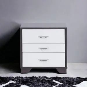Eloy White & Black Finish Accent Table