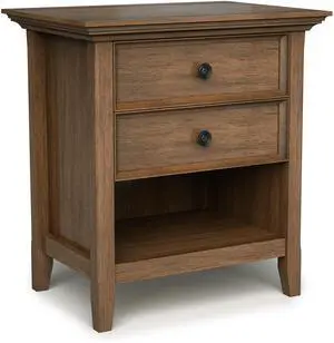 Amherst - Bedside Table - Rustic Natural Aged Brown
