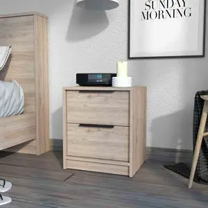Washington Nightstand, Two Large Drawers