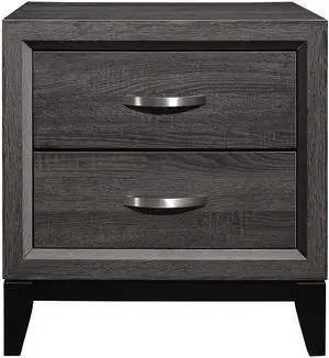 Contemporary Styling Gray Finish 1pc Nightstand Dovetail Drawers Unique Bedroom Furniture