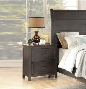 Transitional Style Bedroom Furniture 1pc Nightstand of 2 Drawers Dark Cherry Finish Wood Transitional Style Bedroom Furniture 1pc Nightstand of 2 Drawers Dark Cherry Finish Wood