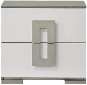 Olivia Contemporary Style 2-Drawer Night stand Made with Wood in White same asG150108652  (NJ inventory)
