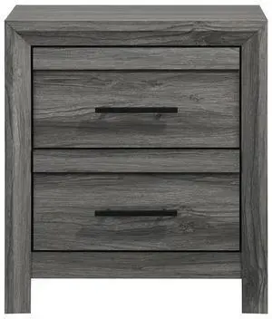 Denver Modern Style 2-Drawer Night stand Made with Wood in Gray  same as G150108547  (NJ inventory)