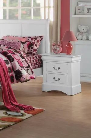 Louis Philippe III White Finish Nightstand Louis Philippe III White Finish Nightstand