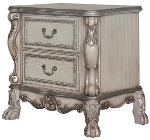 Dresden Vintage Bone White Finish Nightstand