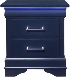 CHARLSTON BLUE NIGHTSTAND WITH LED CHARLSTON BLUE NIGHTSTAND WITH LED