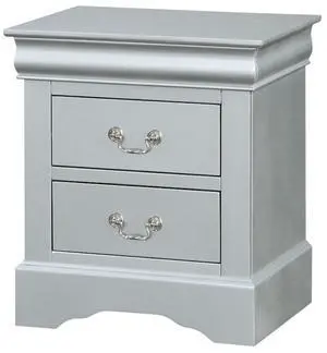 Louis Philippe Platinum Finish Nightstand