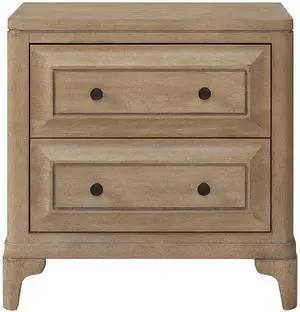 2 Drawer Nightstand With Sand Finish