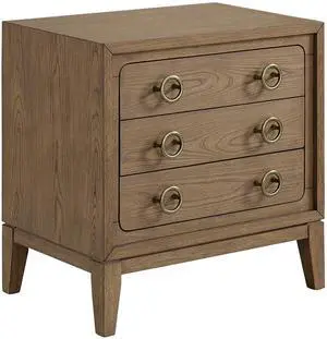 3 Drawer Nightstand with USB in Latte Finish 3 Drawer Nightstand with USB in Latte Finish