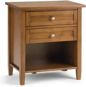Warm Shaker - Bedside Table - Light Golden Brown